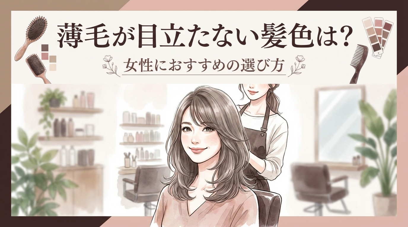 薄毛が目立たない髪色は?女性におすすめの選び方