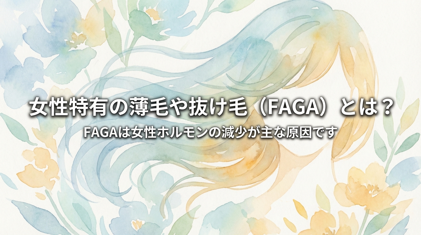 FAGAは女性ホルモンの減少が主な原因です