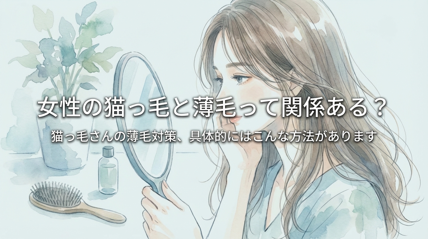 猫っ毛さんの薄毛対策、具体的にはこんな方法があります