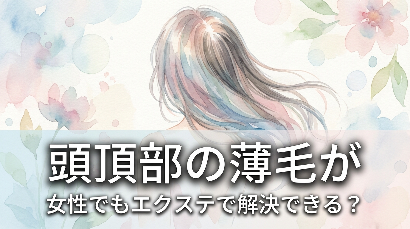 頭頂部の薄毛が女性でもエクステで解決できる？