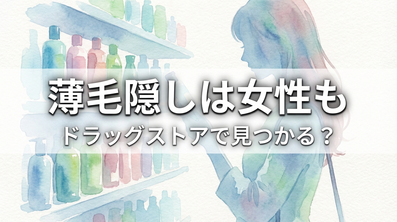 薄毛隠しは女性もドラッグストアで見つかる?