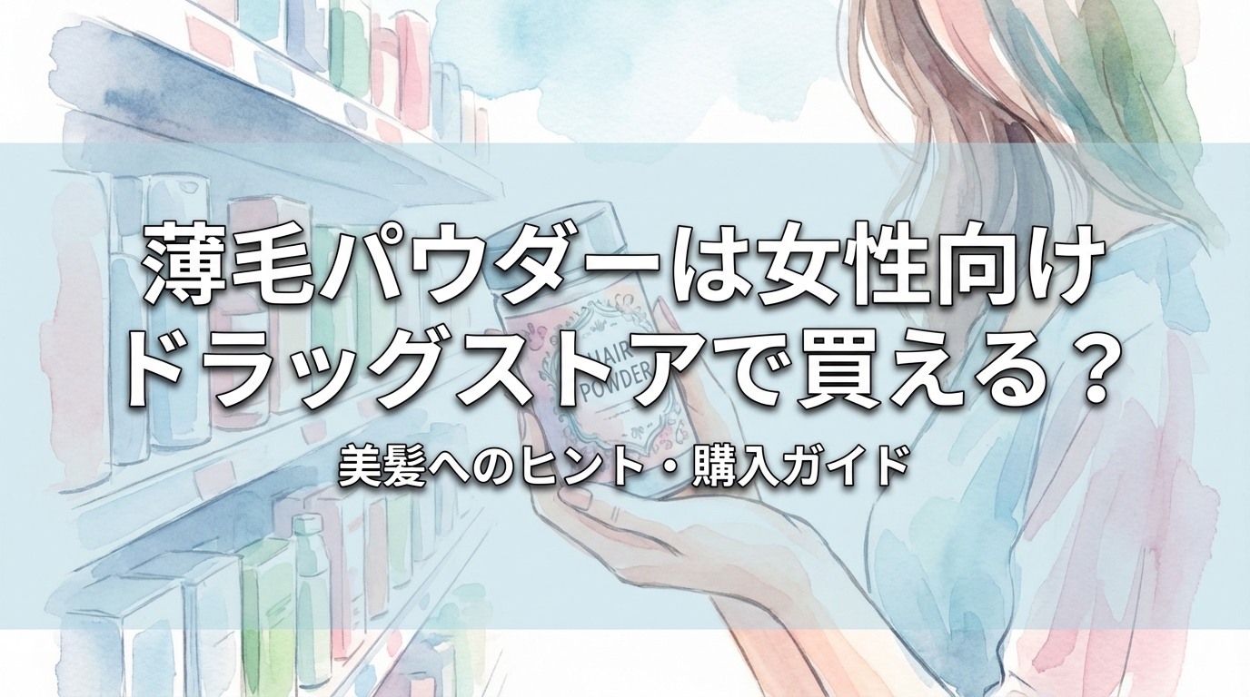 薄毛パウダーは女性向けドラッグストアで買える?
