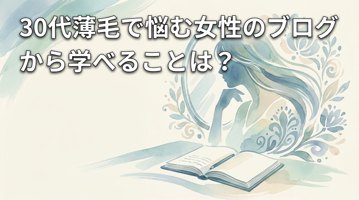 30代薄毛で悩む女性のブログから学べることは？