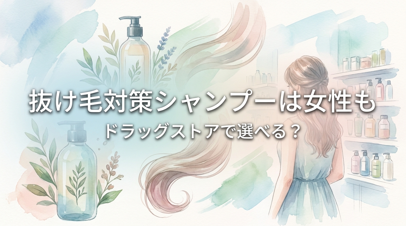 抜け毛対策シャンプーは女性もドラッグストアで選べる？