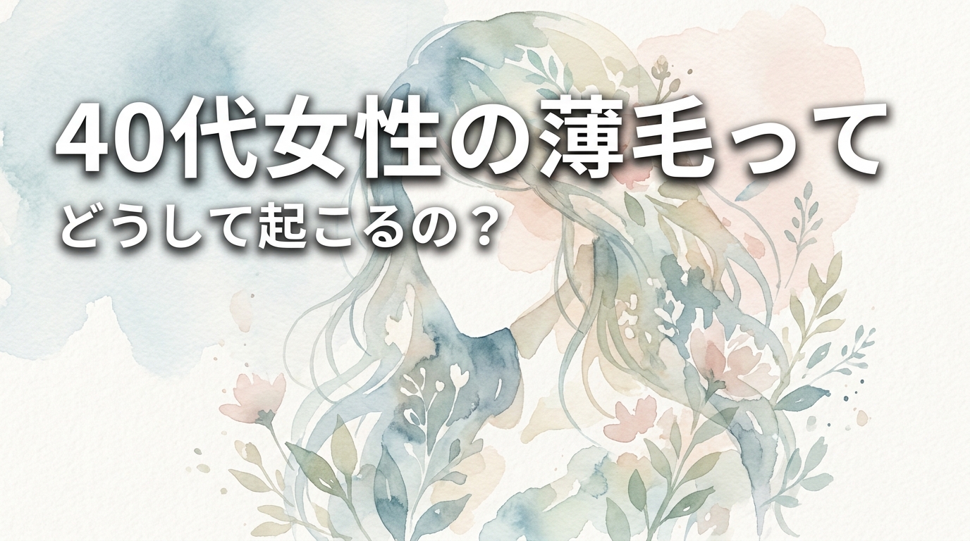 40代女性の薄毛ってどうして起こるの?