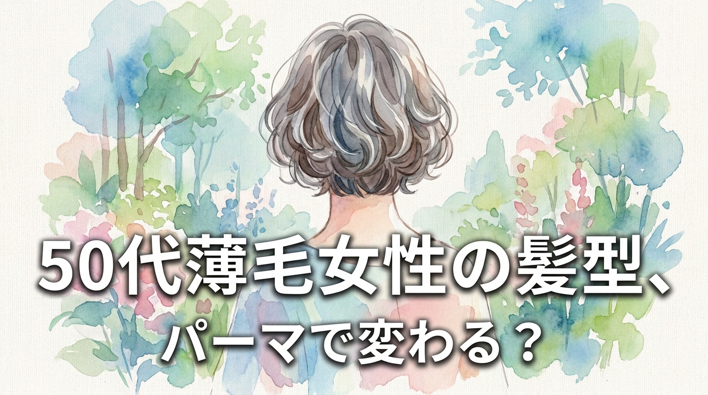 50代薄毛女性の髪型、パーマで変わる?