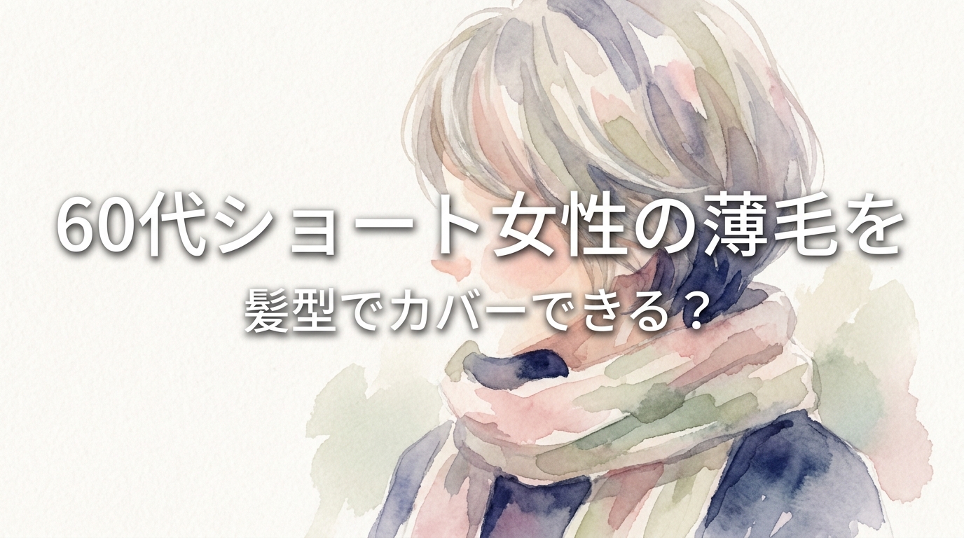 60代ショート女性の薄毛を髪型でカバーできる？