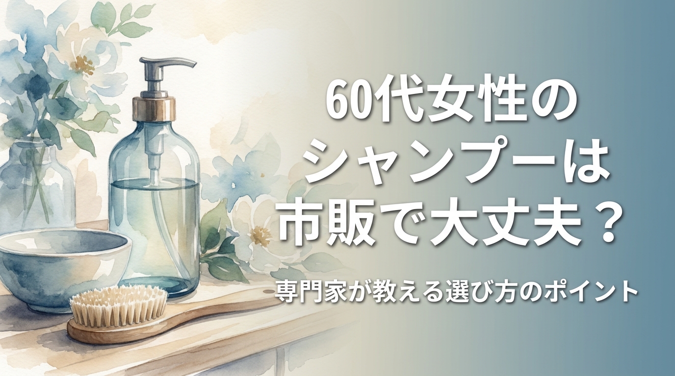60代女性のシャンプーは市販で大丈夫？