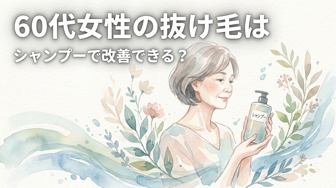 60代女性の抜け毛はシャンプーで改善できる？