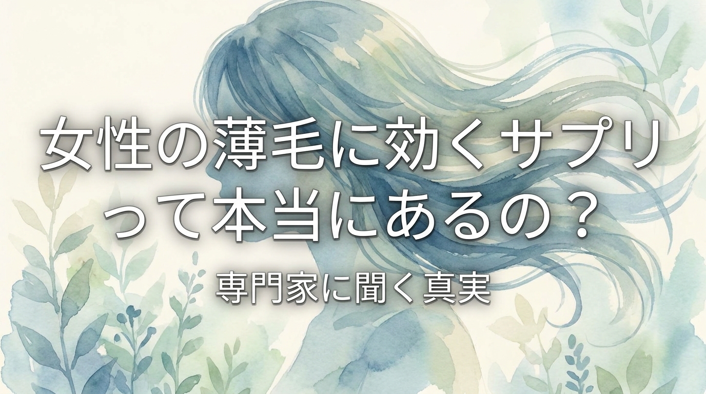 女性の薄毛に効くサプリって本当にあるの?