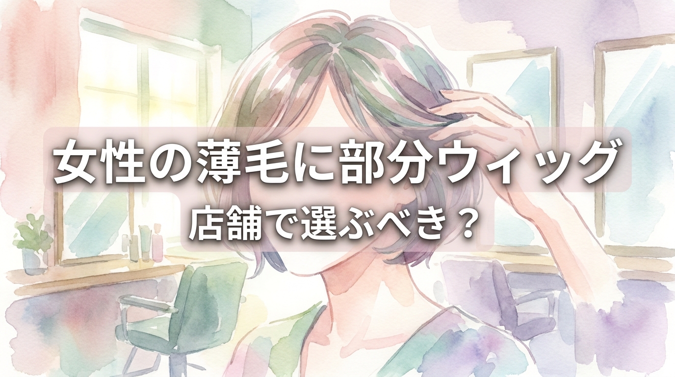 女性の薄毛に部分ウィッグ、店舗で選ぶべき？