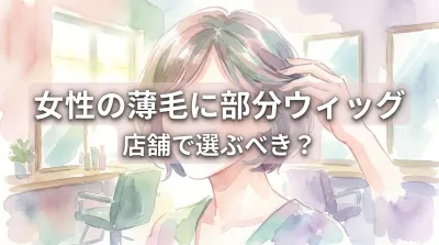 女性の薄毛に部分ウィッグ、店舗で選ぶべき？