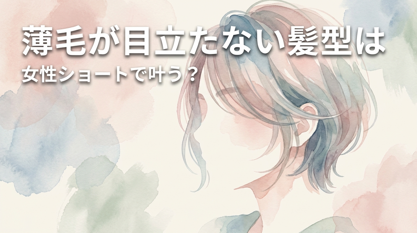 薄毛が目立たない髪型は女性ショートで叶う?