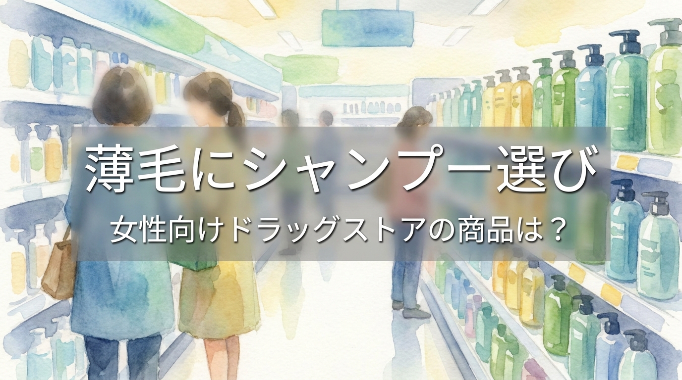 薄毛にシャンプー選び、女性向けドラッグストアの商品は?