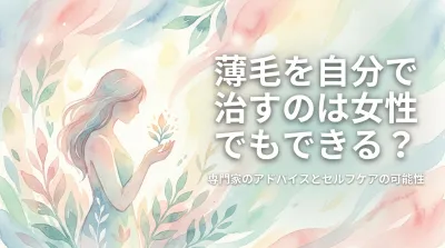 薄毛を自分で治すのは女性でもできる？