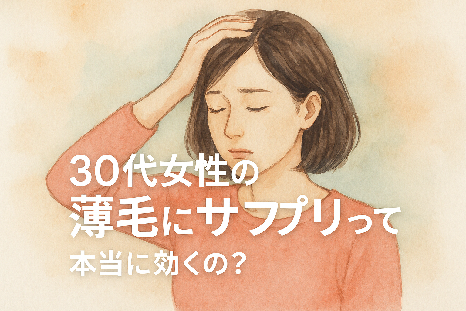 30代女性の薄毛にサプリって本当に効くの?