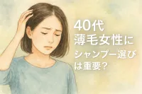 40代薄毛女性にシャンプー選びは重要？