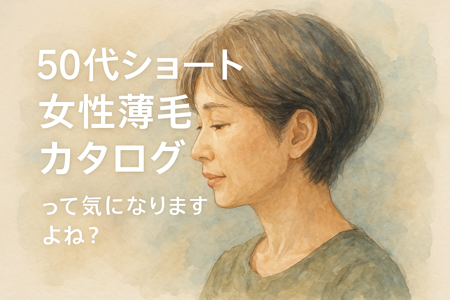 50代ショート女性薄毛髪型カタログって気になりますよね？