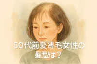 50代前髪薄毛女性の髪型は？