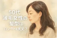 50代薄毛女性の髪型はロングでも大丈夫？