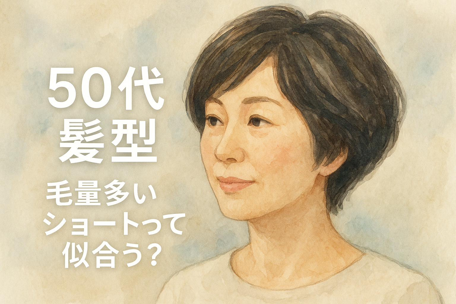 50代髪型、毛量多いショートって似合う?