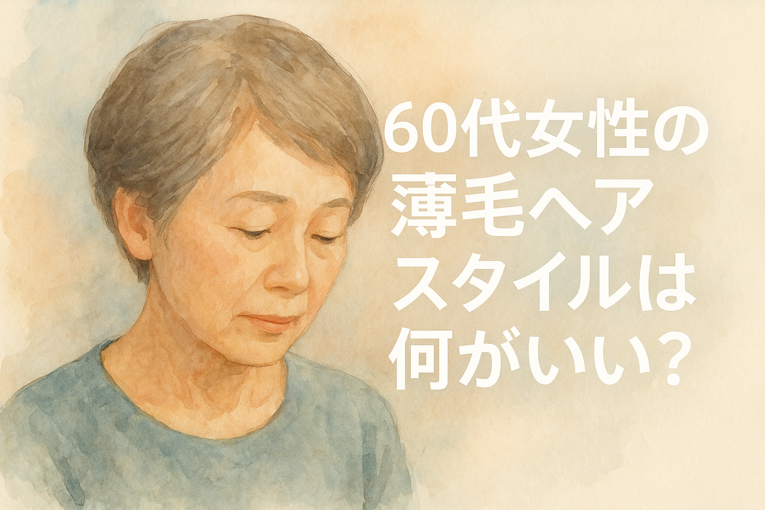 60代女性の薄毛ヘアスタイルは何がいい？