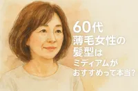 60代薄毛女性の髪型はミディアムがおすすめって本当？