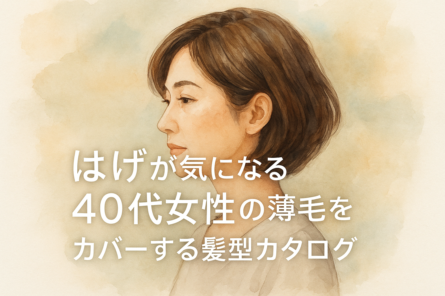 はげが気になる40代女性の薄毛をカバーする髪型カタログ