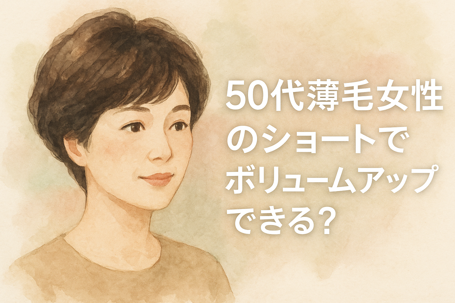 50代薄毛女性のショートでボリュームアップできる?