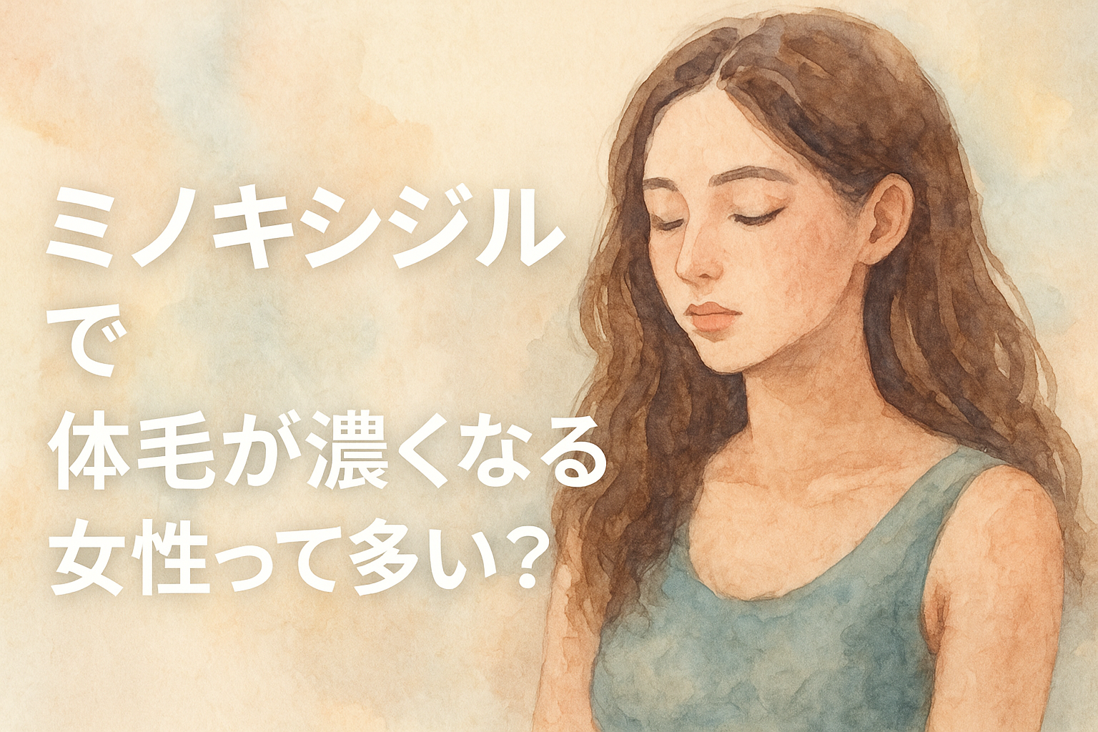 ミノキシジルで体毛が濃くなる女性って多い？
