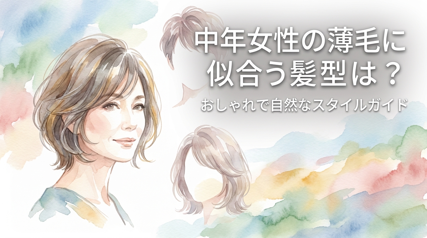 中年女性の薄毛に似合う髪型は？