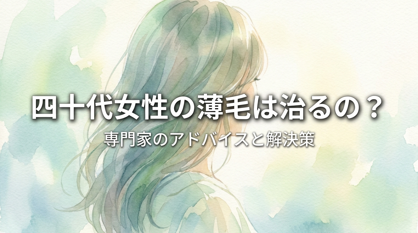 四十代女性の薄毛は治るの？
