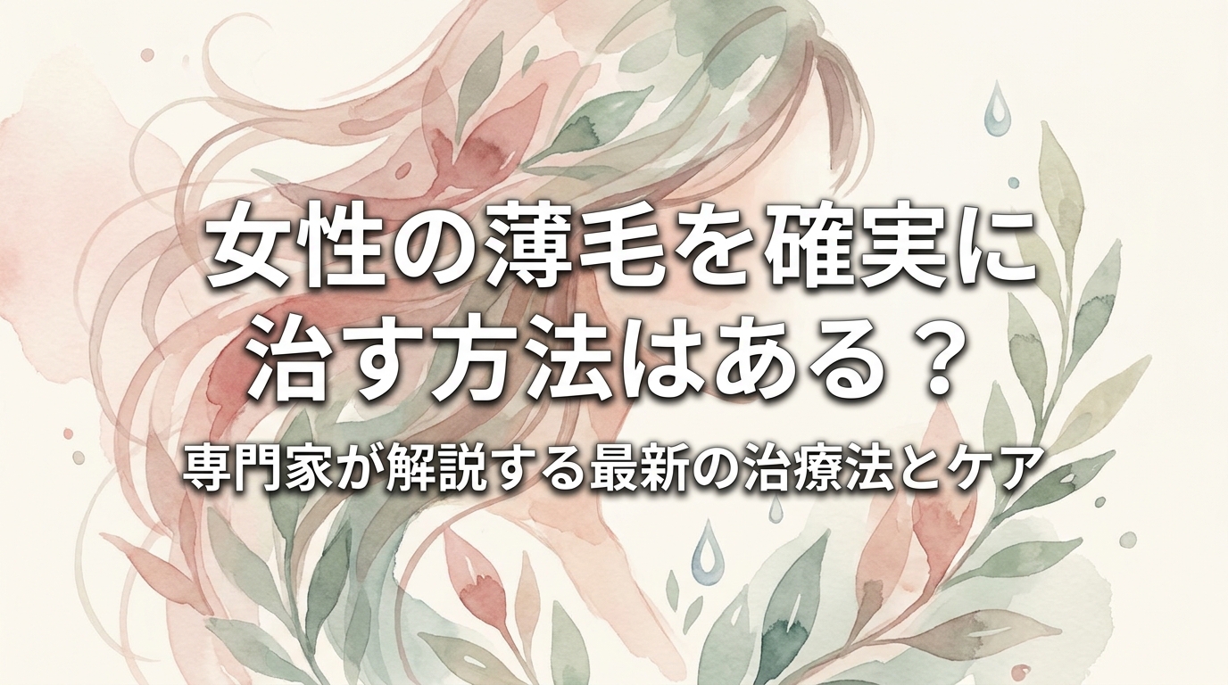 女性の薄毛を確実に治す方法はある?