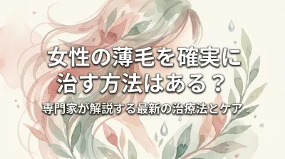 女性の薄毛を確実に治す方法はある？