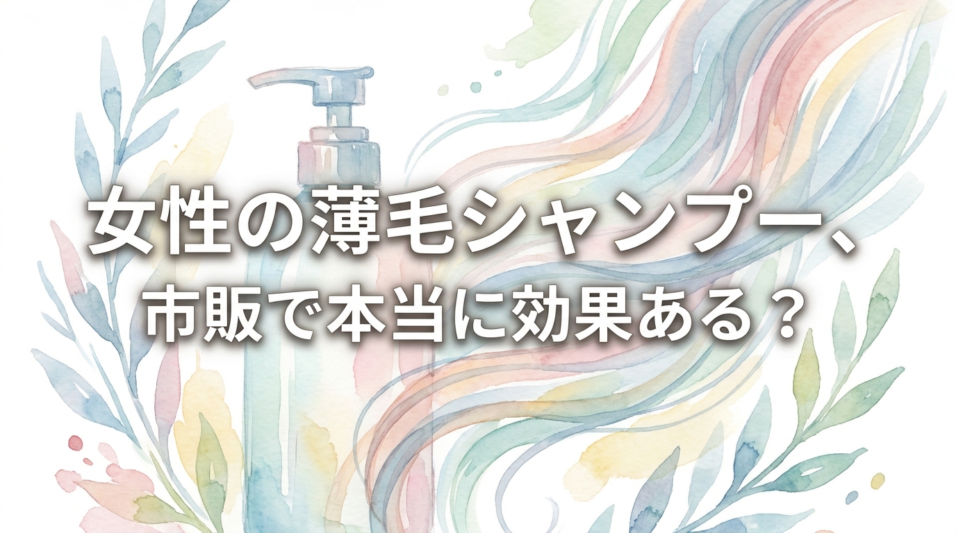 女性の薄毛シャンプー、市販で本当に効果ある？