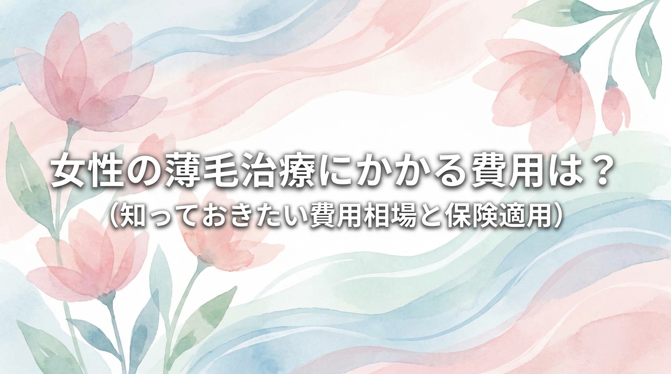 女性の薄毛治療にかかる費用は？
