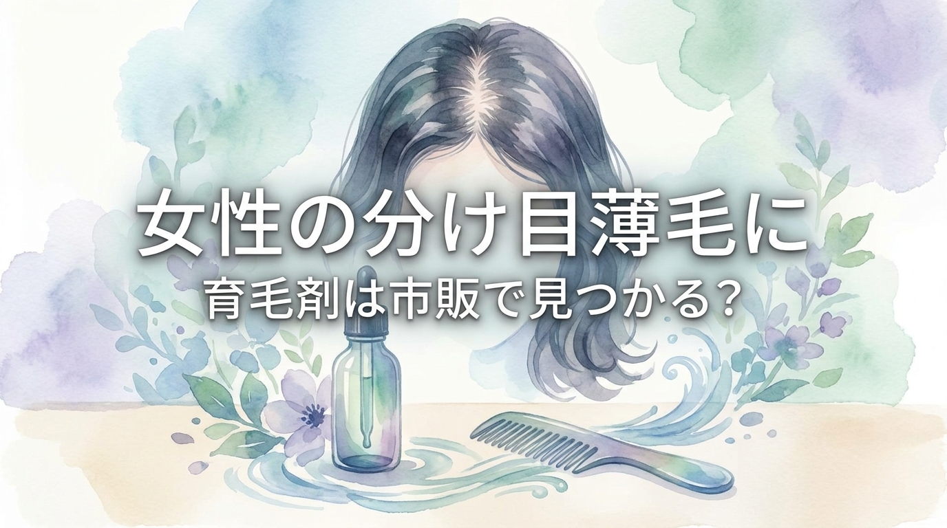 女性の分け目薄毛に育毛剤は市販で見つかる？