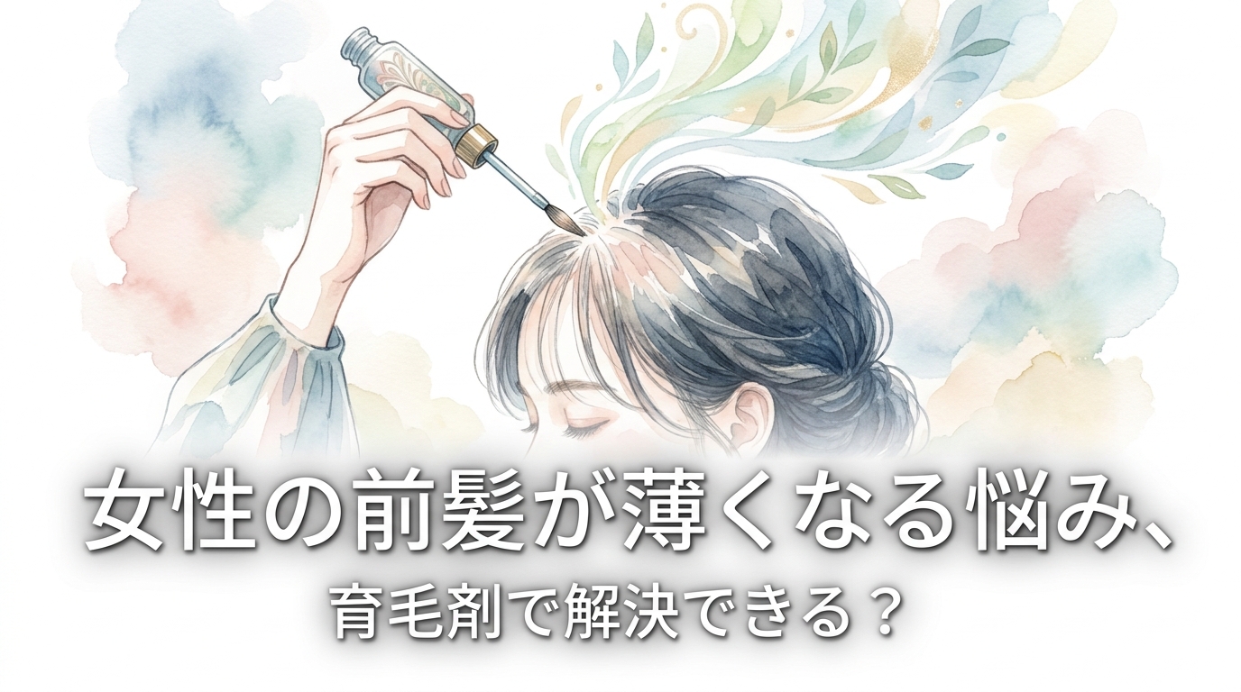 女性の前髪が薄くなる悩み、育毛剤で解決できる？