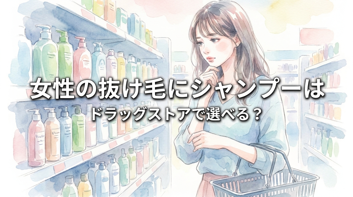 女性の抜け毛にシャンプーはドラッグストアで選べる？
