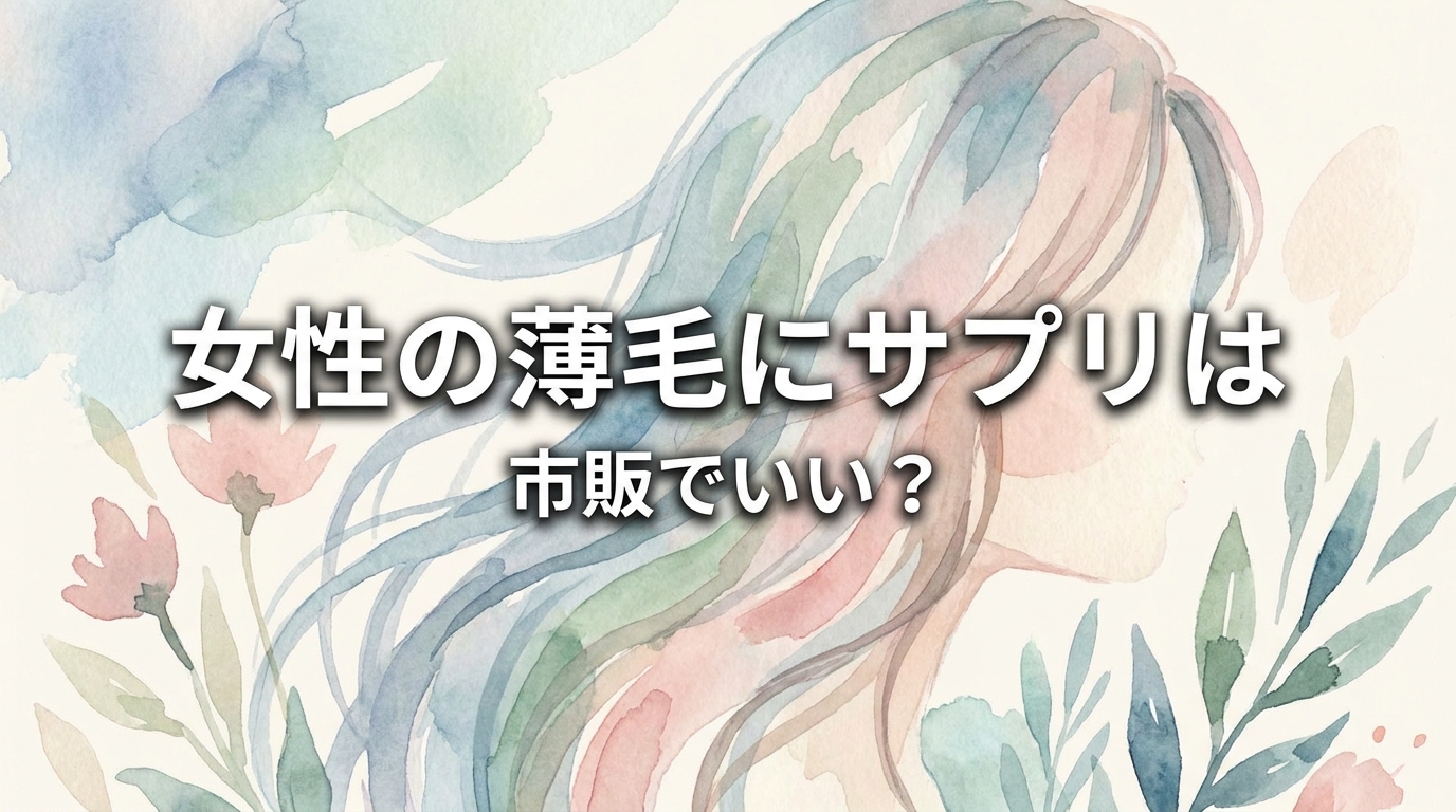 女性の薄毛にサプリは市販でいい？