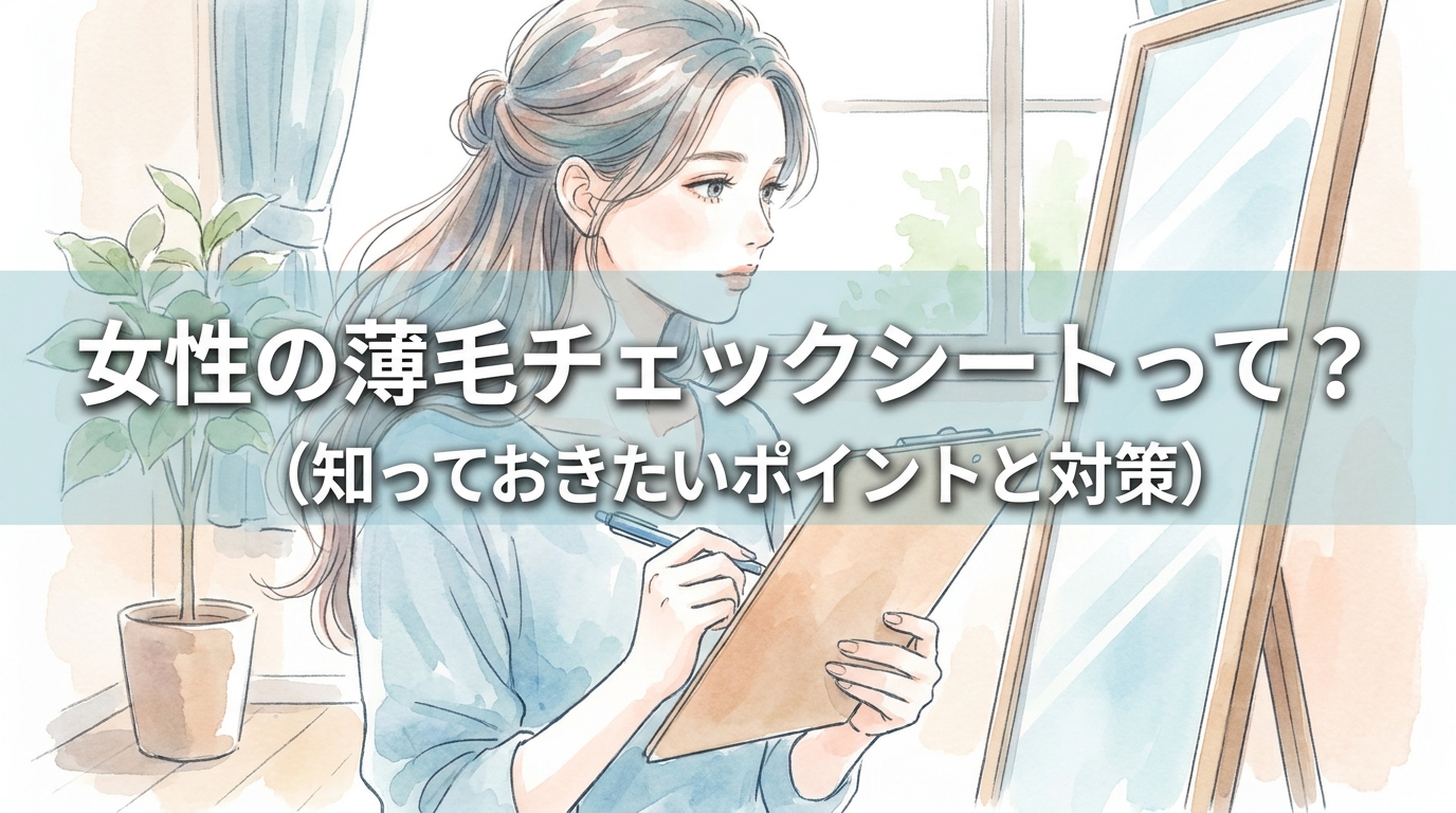 女性の薄毛チェックシートって？