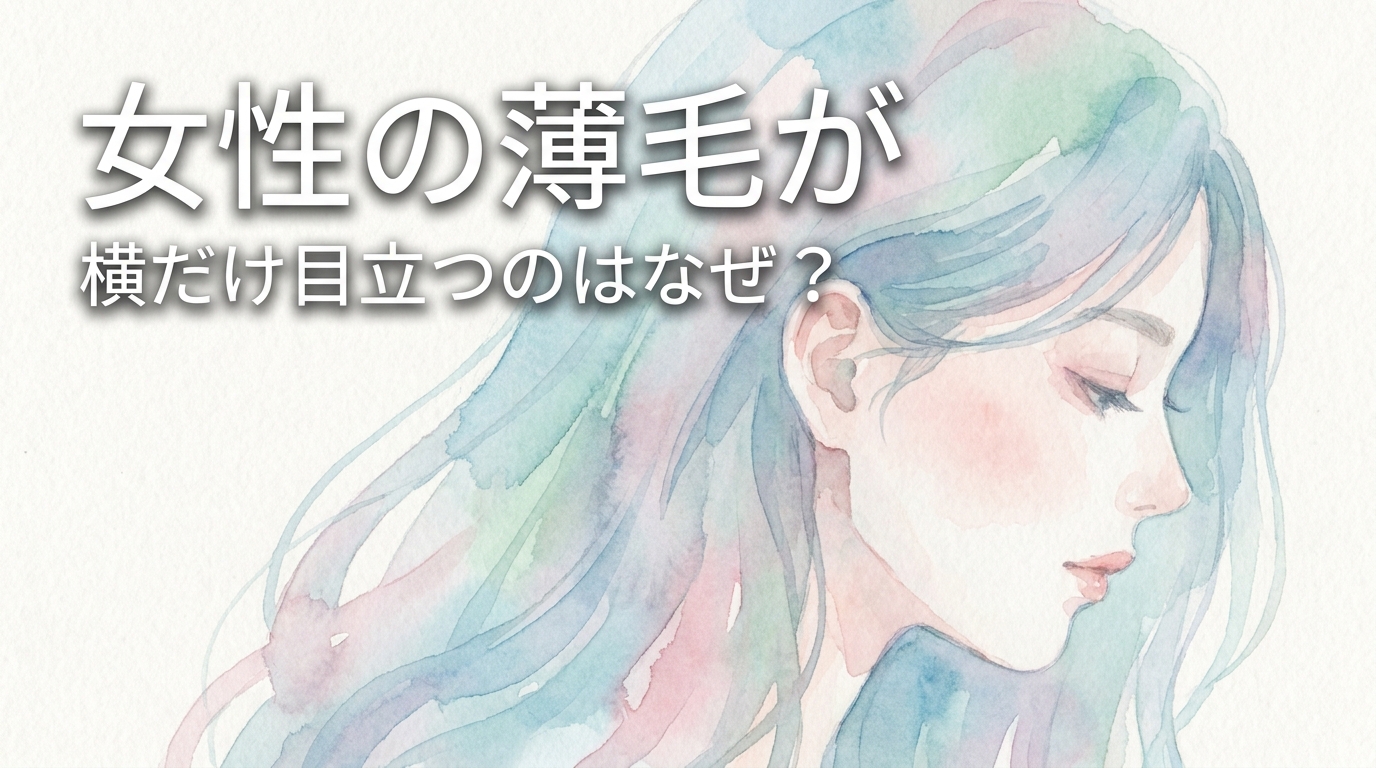 女性の薄毛が横だけ目立つのはなぜ?