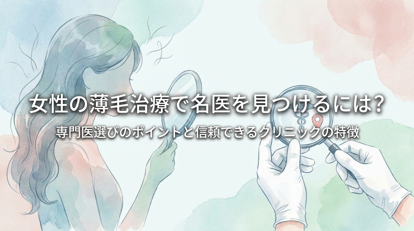 女性の薄毛治療で名医を見つけるには?