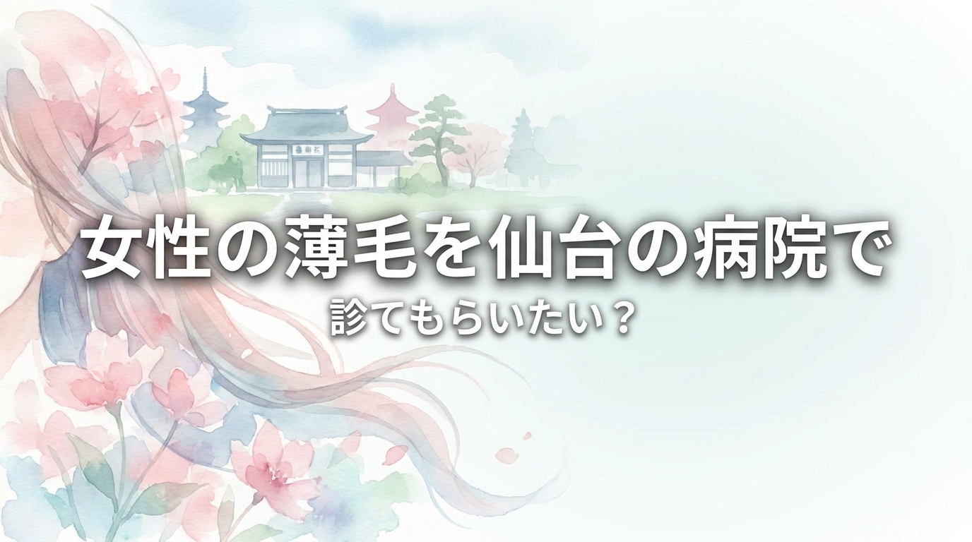 女性の薄毛を仙台の病院で診てもらいたい？