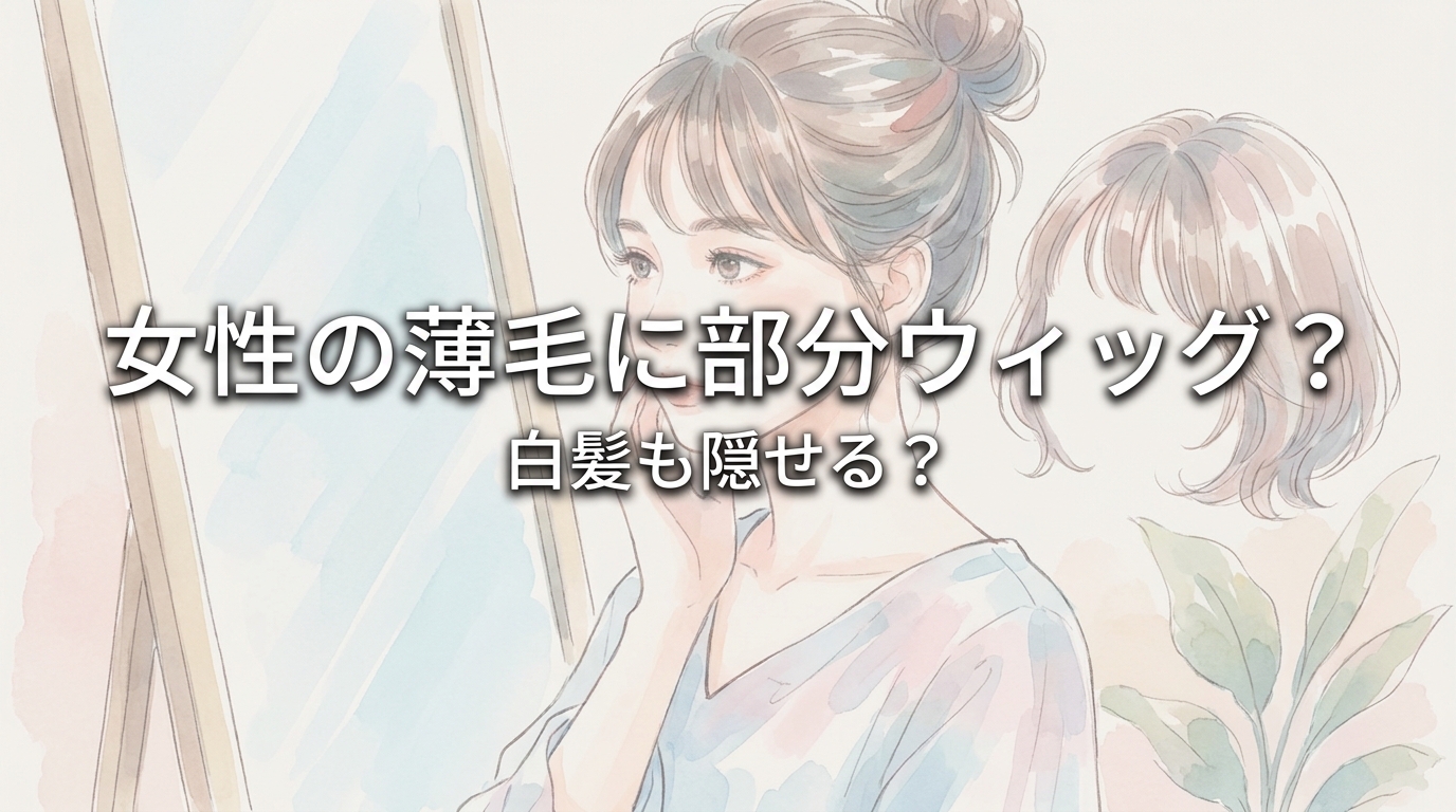 女性の薄毛に部分ウィッグ?白髪も隠せる?