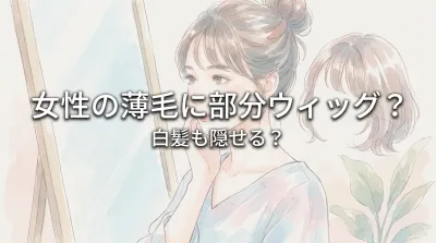 女性の薄毛に部分ウィッグ?白髪も隠せる?