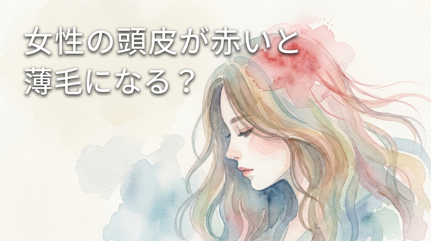 女性の頭皮が赤いと薄毛になる?