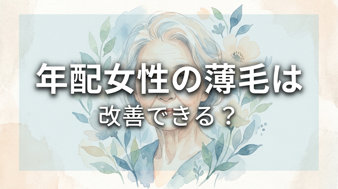 年配女性の薄毛は改善できる?