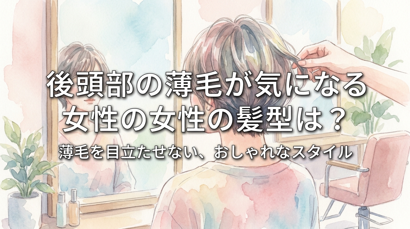 後頭部の薄毛が気になる女性の髪型は?