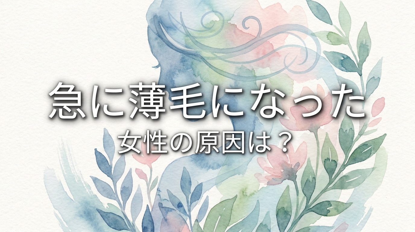 急に薄毛になった女性の原因は？